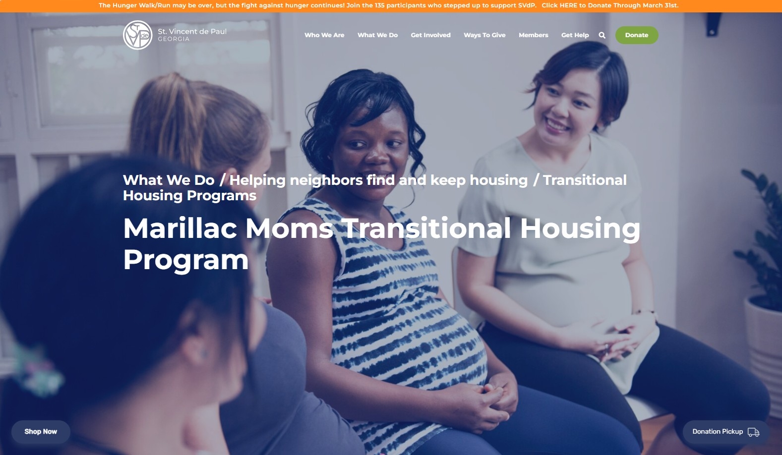 Mothers in the Marillac Moms program sharing support and community